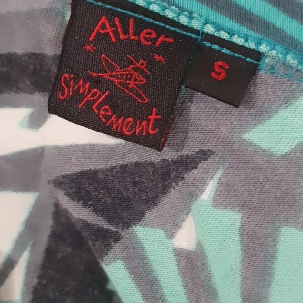Aller Simplement Size S (approx 12) Blue Long Sleeve Stretch Dress 100% … - Picture 7 of 8